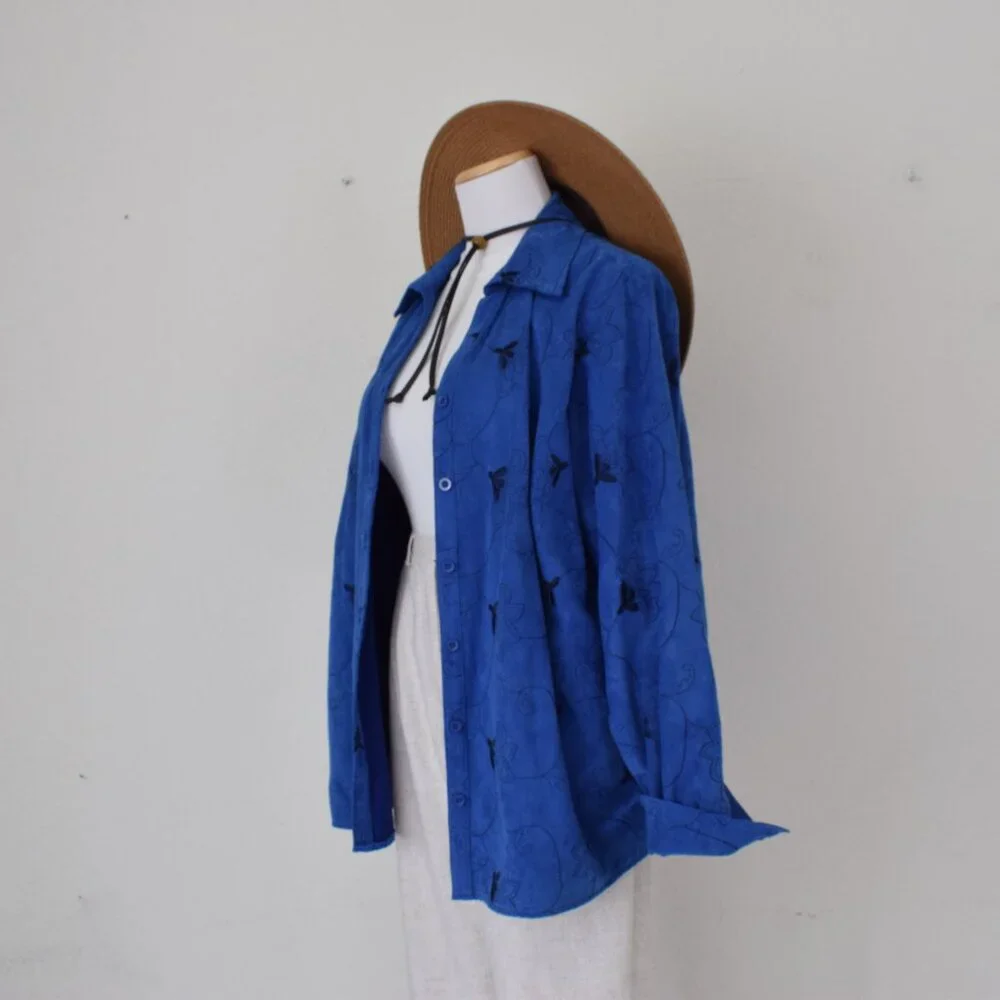 Lemon Grass Woman vintage blue